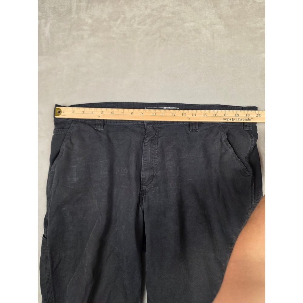 Carhartt Rugged Flex Relaxed Canvas Work Pants Mens 40x30 Black BN2291 Utility - Picture 6 of 11